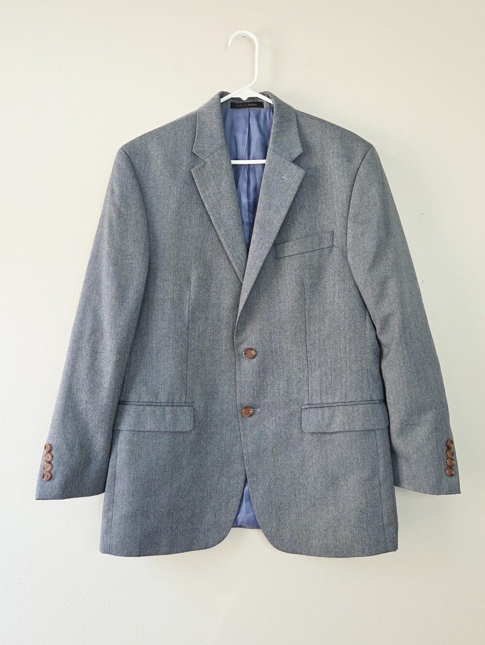Lauren Ralph Lauren Men's Herringbone Sport Coat Blazer 40  Blue 40R Jacket